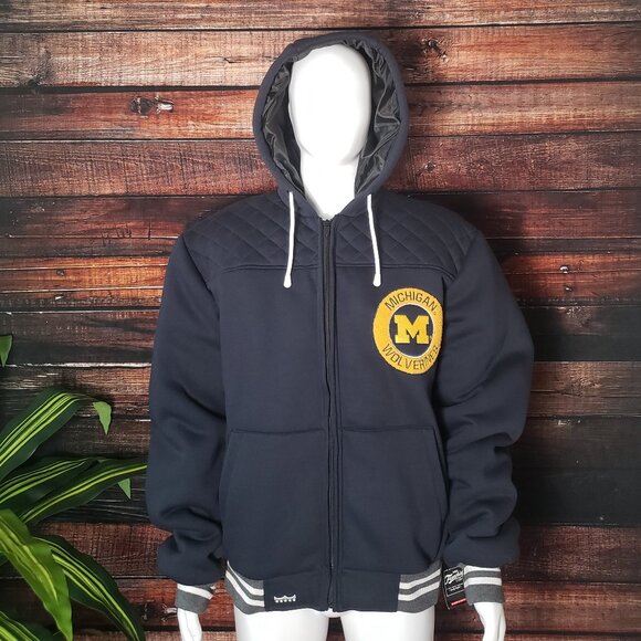 Franchise Club Other - Franchise Club Mens Size XL Michigan Wolverines Sport Hooded Coat Jacket Navy